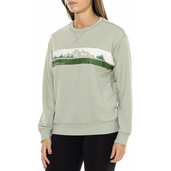 NEW Eddie Bauer Walking Friends Sweatshirt Sage color 261sn - Picture 1 of 4